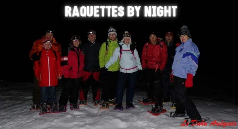 Partez pour une randonnée nocturne en raquettes à neige avec le Dahu Ariégeois